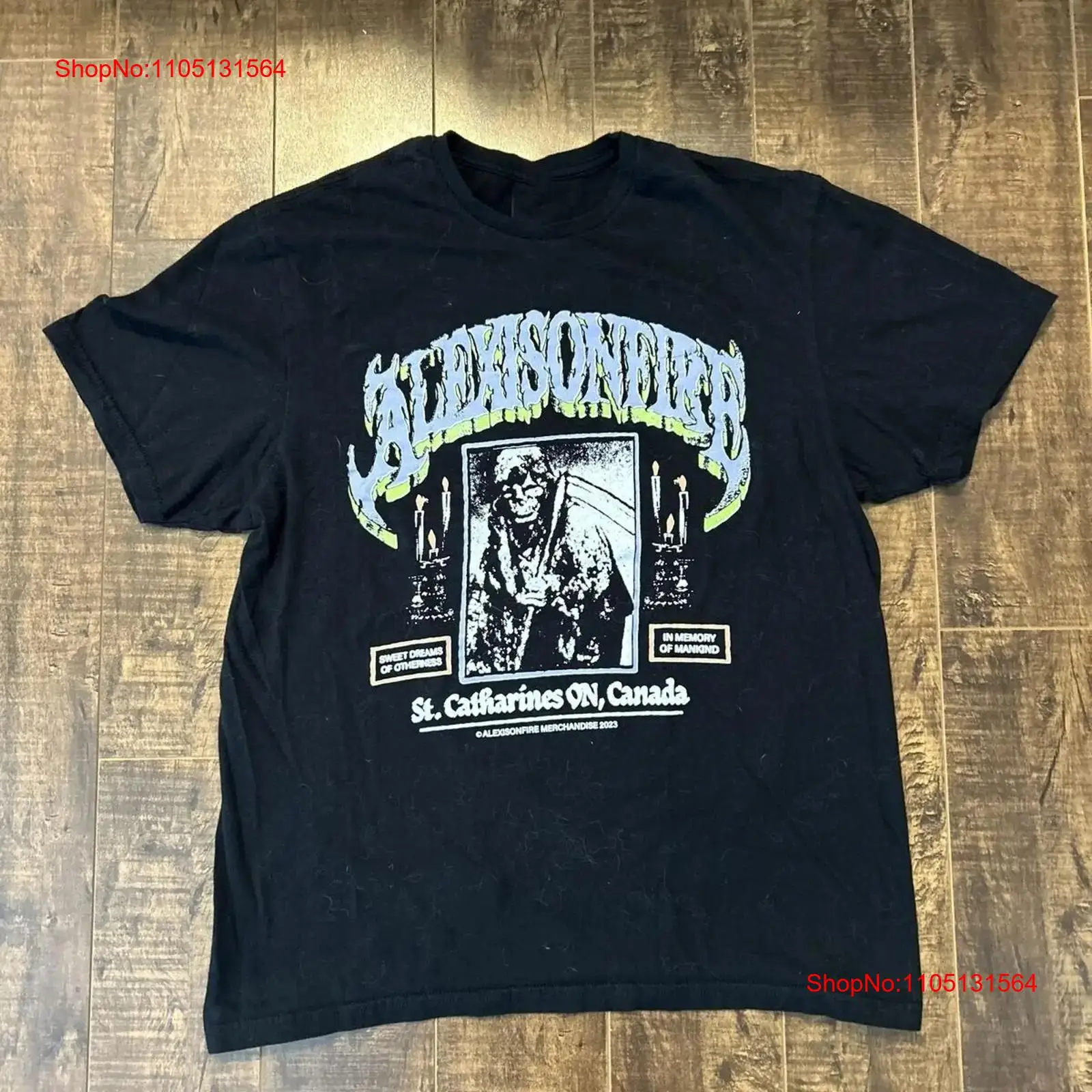 Street Fashion Magazine - เสื้อยืดวง Alexisonfire คอนเสิร์ตปี 2023 สีดำ ไซส์