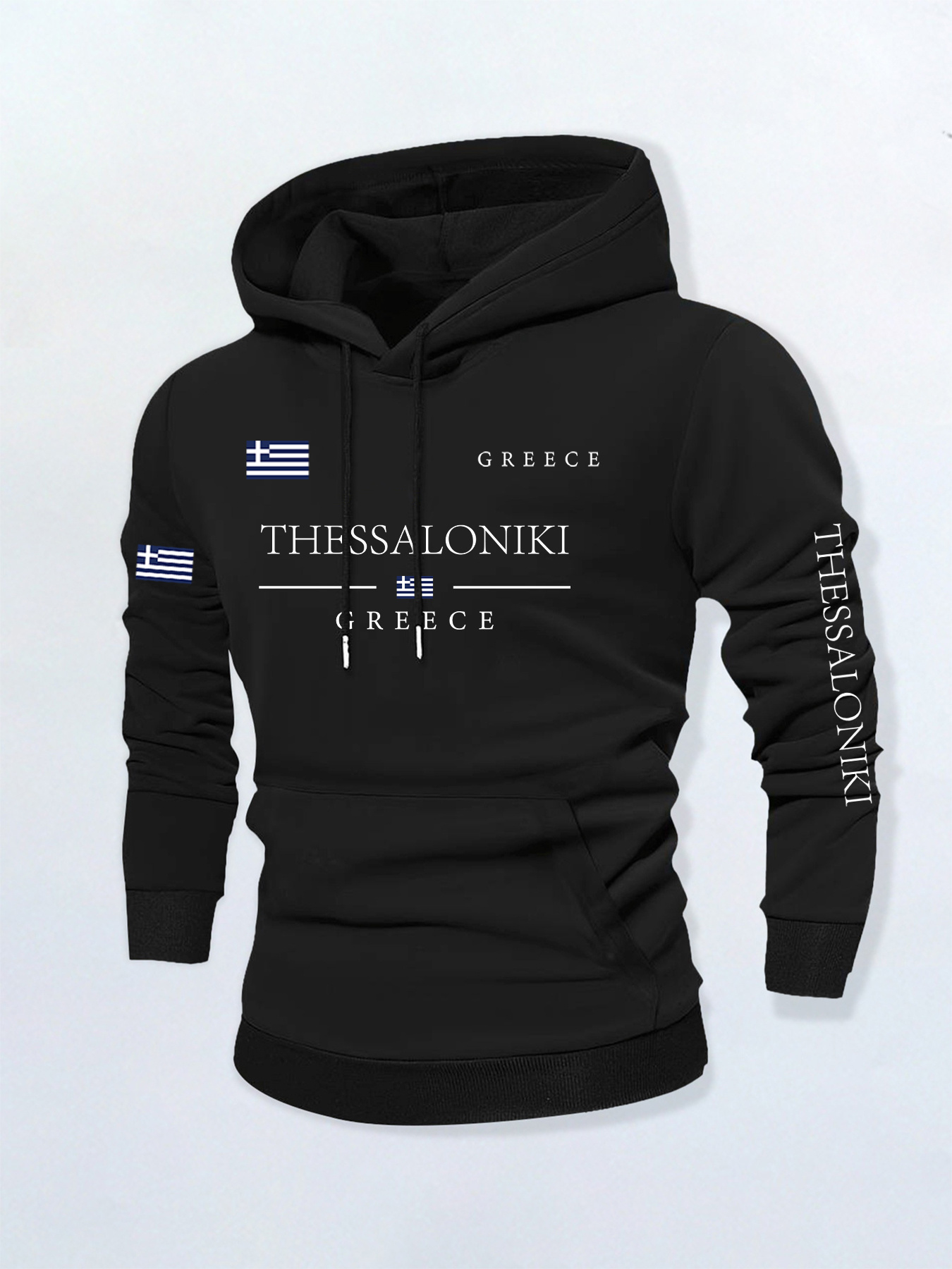 Street Fashion Greece - เสื้อสเวตเชิ้ตแขนยาวสำหรับผู้ชาย ผลิตที่เทสซาโลนิก ประเทศกรีซ สไตล์แฟชั่นลำลองระดับไฮเอนด์สำหรับฤดูใบไม้ร่วงและฤดูหนาว