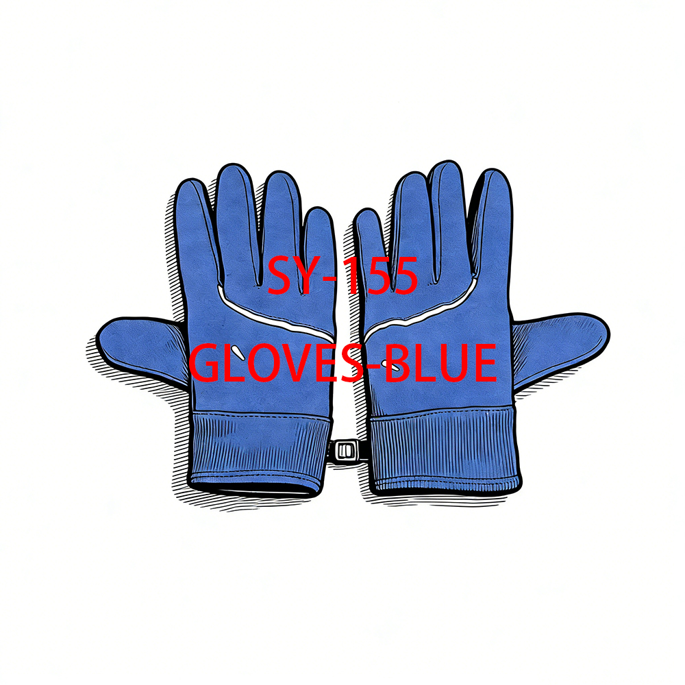 Street Fashion Gloves - ถุงมือ SY-155 แบบไม่มีรอยต่อ สีดำสะท้อนแสง สำหรับกิจกรรมกลางแจ้ง แบบสวม