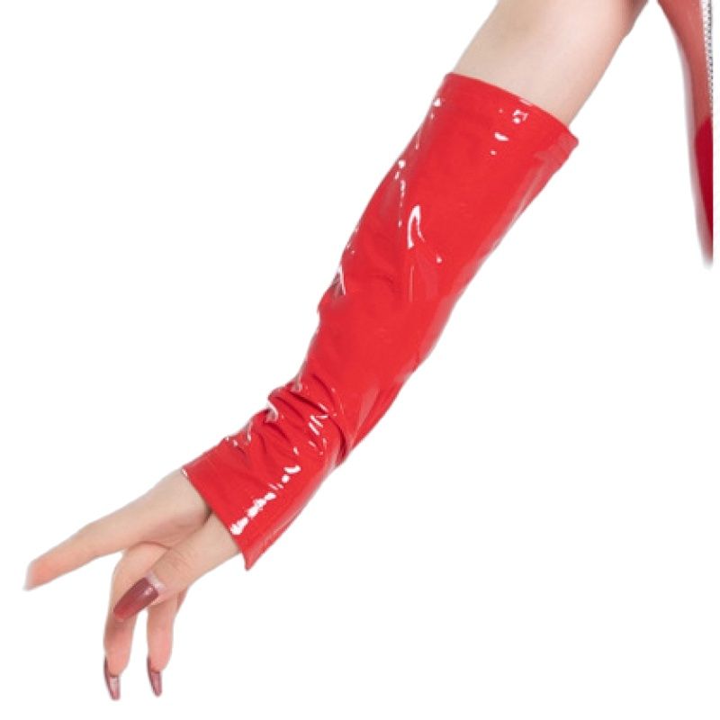 Street Fashion Gloves - ผู้หญิงความยืดหยุ่นสูง Bright Pu หนังเซ็กซี่ Pole Dancing
