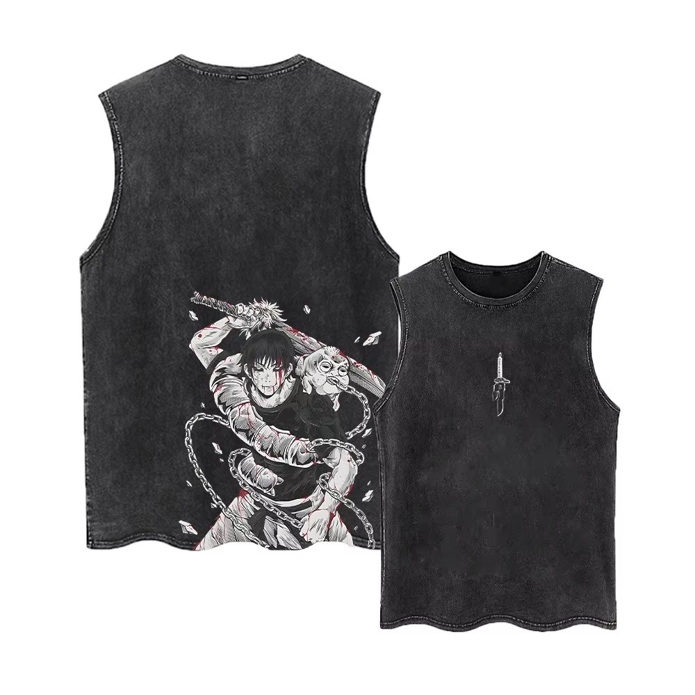 Street Fashion Magazine - เสื้อกล้ามลายอนิเมะ Jujutsu Kaisen รุ่นซัมเมอร์ 2026 สำหรับผู้ชายและผู้หญิง