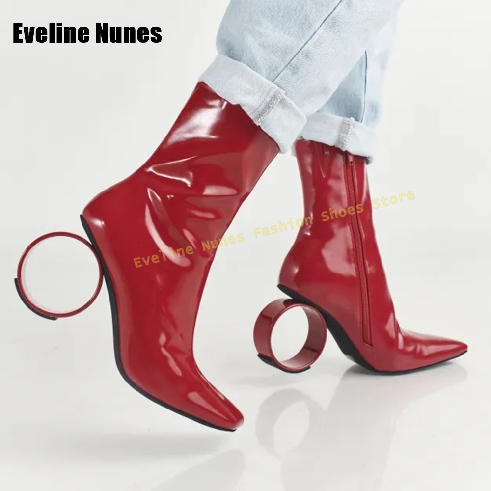 รองเท้าบูทแฟชั่นทรงสี่เหลี่ยม  - Street Fashion Ladies บทวิจารณ์และราคา