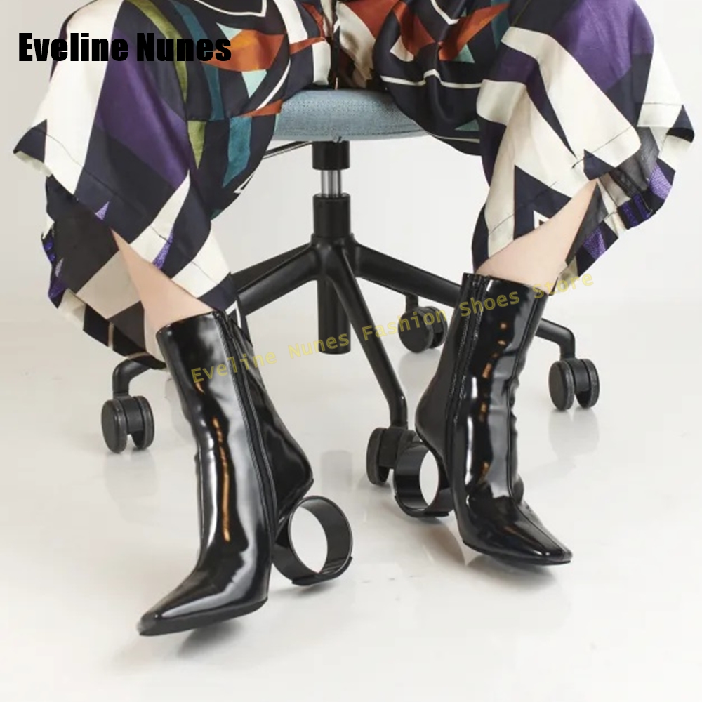 รองเท้าบูทแฟชั่นทรงสี่เหลี่ยม  - Street Fashion Ladies บทวิจารณ์และราคา