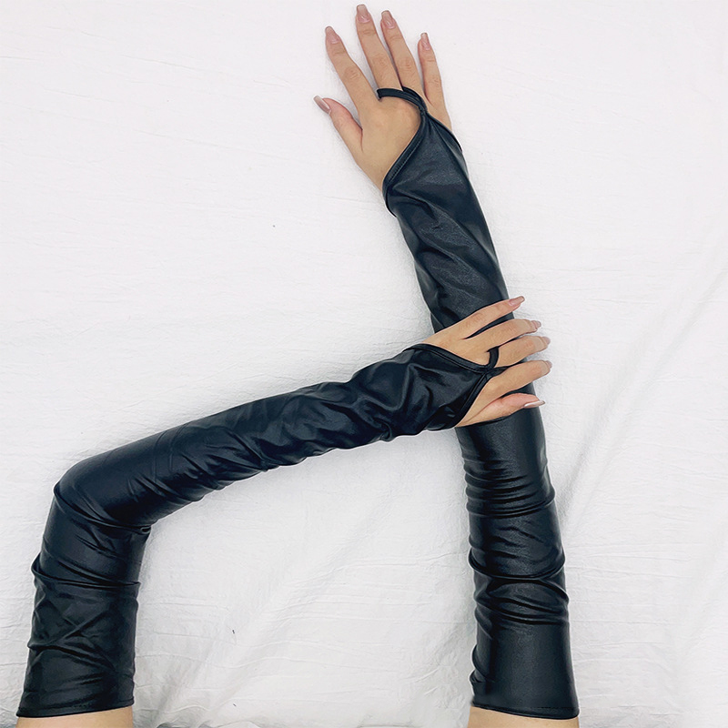 ผู้หญิงสิทธิบัตรหนัง Hook นิ้ว - Street Fashion Gloves บทวิจารณ์และราคา