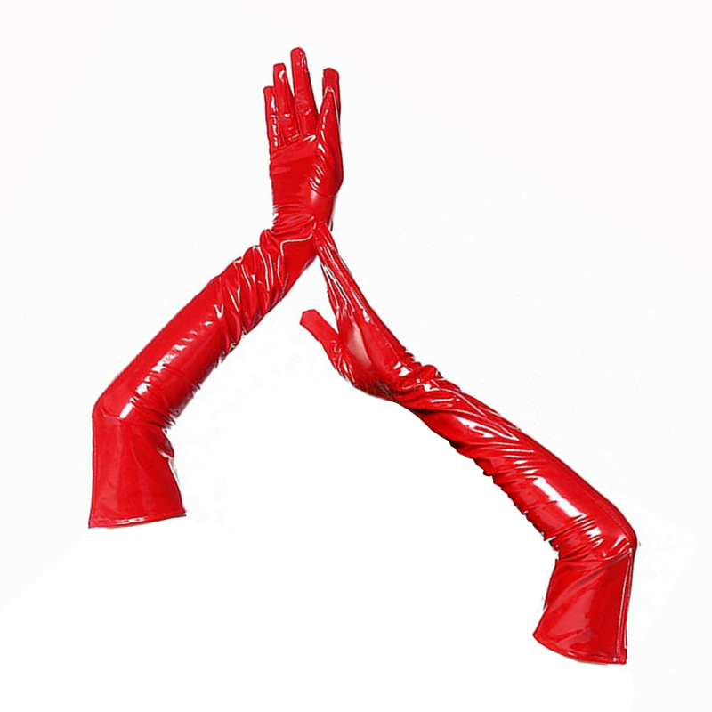 60 ซม.PU Bright หนังเซ็กซี่ผู้ - Street Fashion Gloves บทวิจารณ์และราคา