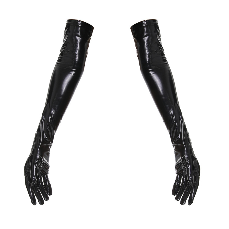 60 ซม.PU Bright หนังเซ็กซี่ผู้ - Street Fashion Gloves บทวิจารณ์และราคา