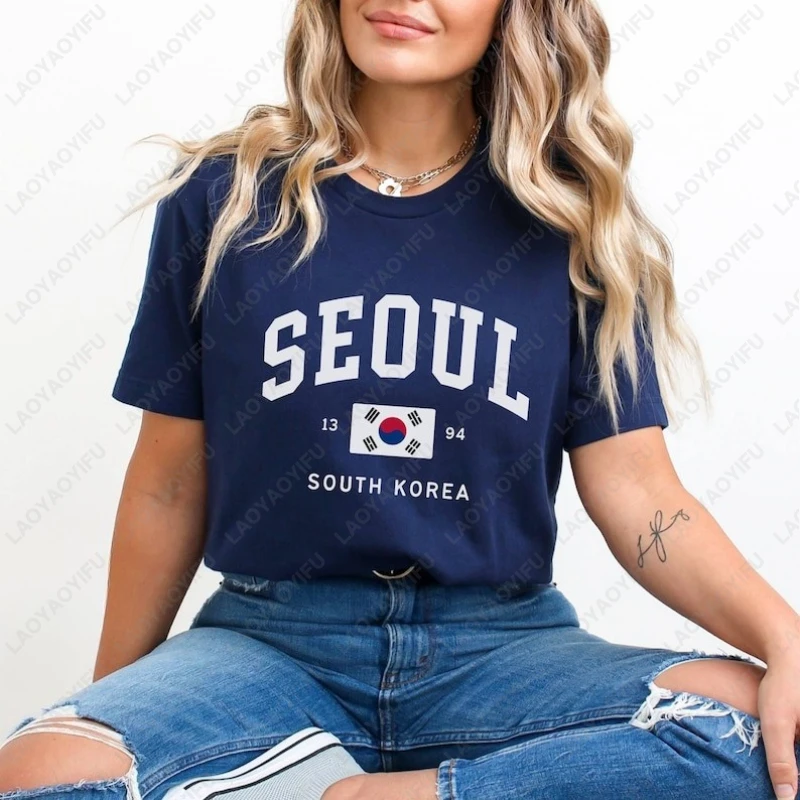 เสื้อยืดลายธงชาติเกาหลีใต้ ซูล - Street Fashion Seoul บทวิจารณ์และราคา
