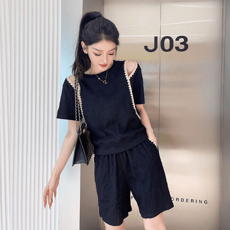 เกาหลีแฟชั่นปิดไหล่เสื้อยืด 2  - Street Fashion Korea บทวิจารณ์และราคา