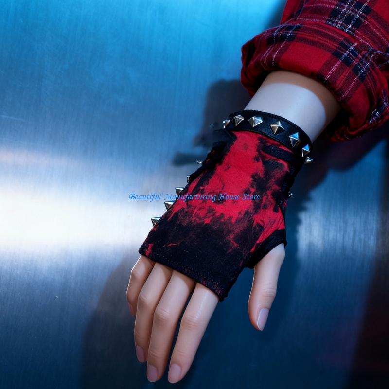 E56A Fingerless ถุงมือ Punk แฟ - Street Fashion Gloves บทวิจารณ์และราคา