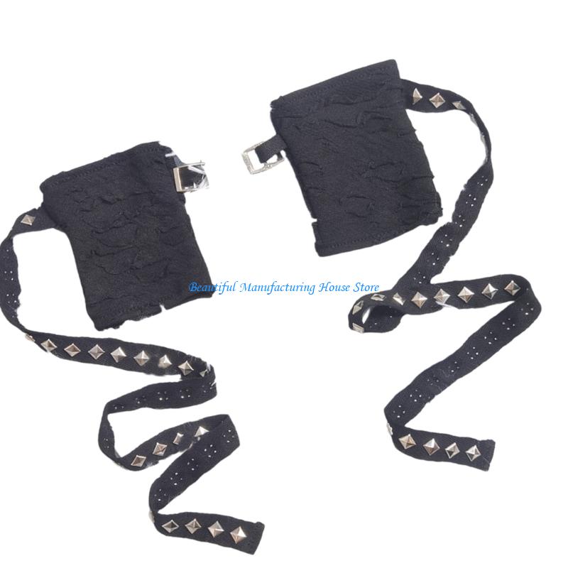E56A Fingerless ถุงมือ Punk แฟ - Street Fashion Gloves บทวิจารณ์และราคา