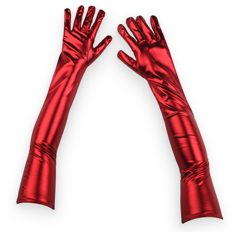48 ซม.ผู้หญิงสิทธิบัตรหนังถุงม - Street Fashion Gloves บทวิจารณ์และราคา