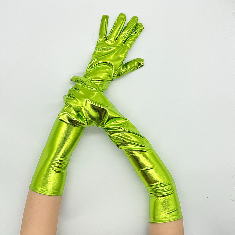 48 ซม.ผู้หญิงสิทธิบัตรหนังถุงม - Street Fashion Gloves บทวิจารณ์และราคา