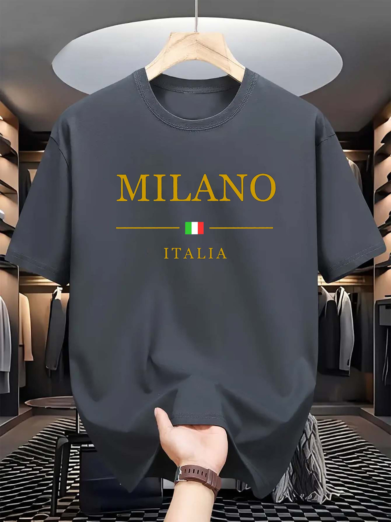 เสื้อยืดผ้าฝ้ายแท้ลายพิมพ์มิลา - Street Fashion Of Milan บทวิจารณ์และราคา