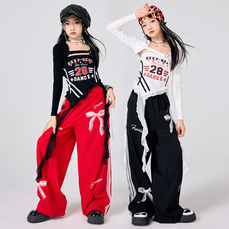 สาวใหม่ K-Pop แจ๊สชุดเวทีสีดํา - Street Fashion Outfit Girl บทวิจารณ์และราคา