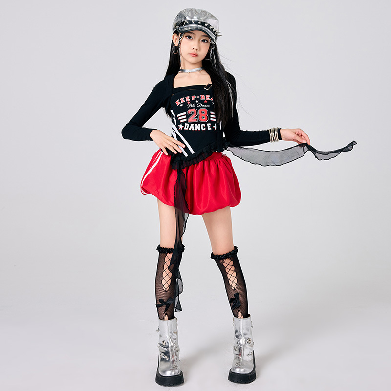 สาวใหม่ K-Pop แจ๊สชุดเวทีสีดํา - Street Fashion Outfit Girl บทวิจารณ์และราคา
