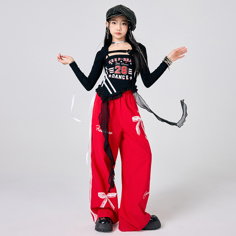 สาวใหม่ K-Pop แจ๊สชุดเวทีสีดํา - Street Fashion Outfit Girl บทวิจารณ์และราคา