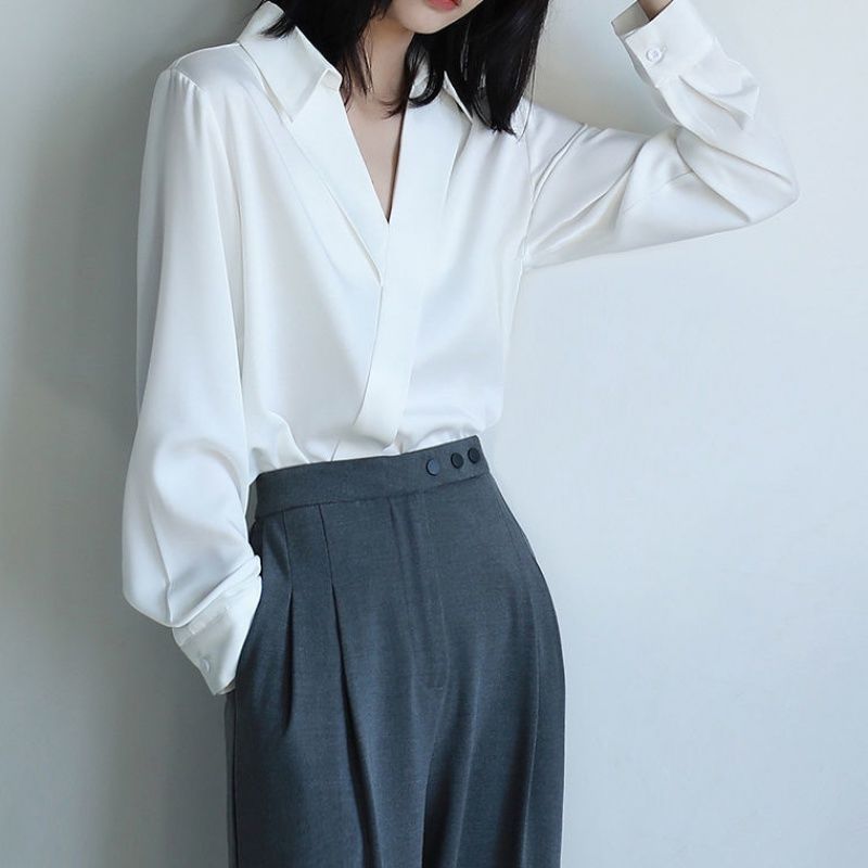 Gidyq เสื้อชีฟองสีดำสำหรับผู้ห - Street Fashion Korea บทวิจารณ์และราคา
