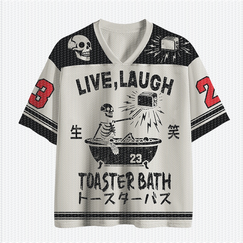 เสื้อยืดคอกลมสีขาวดำ ลายกราฟิก - Street Fashion Magazine บทวิจารณ์และราคา