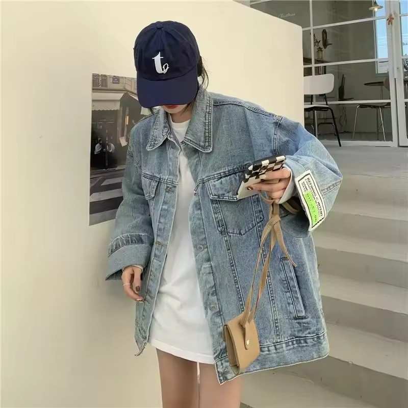 2025 ใหม่แฟชั่น DENIM แจ็คเก็ต - Street Fashion Korea บทวิจารณ์และราคา