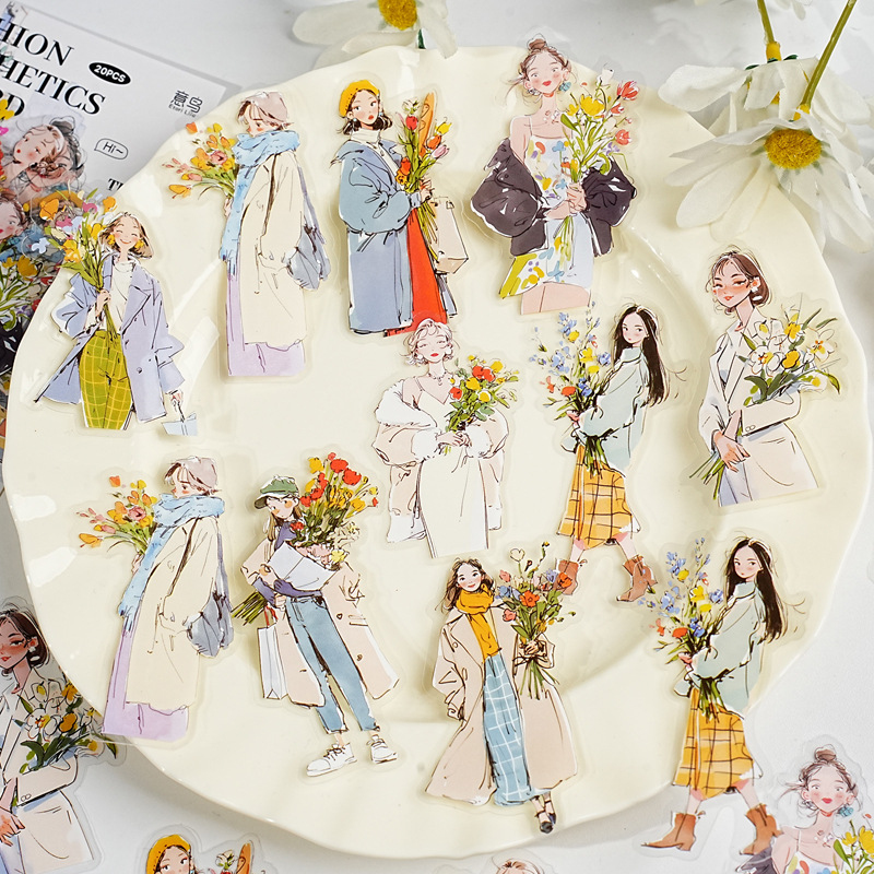 สติกเกอร์ธีมชุดแฟชั่นสาวๆ 20 ช - Street Fashion Outfit Girl บทวิจารณ์และราคา