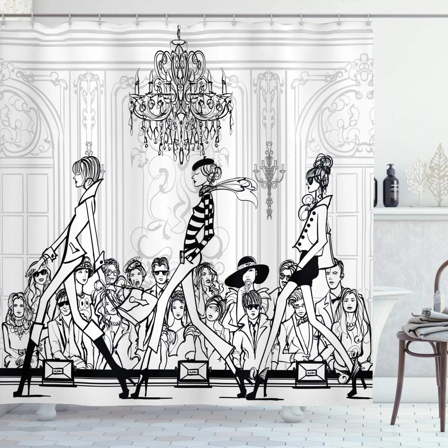 ม่านอาบน้ำแฟชั่นสำหรับผู้หญิง  - Street Fashion Pose บทวิจารณ์และราคา