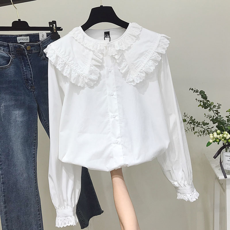ผู้หญิง Chic Peter Pan COLLAR  - Street Fashion Korea บทวิจารณ์และราคา