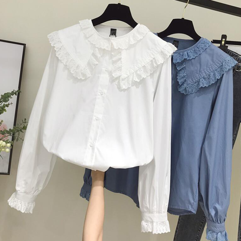 ผู้หญิง Chic Peter Pan COLLAR  - Street Fashion Korea บทวิจารณ์และราคา
