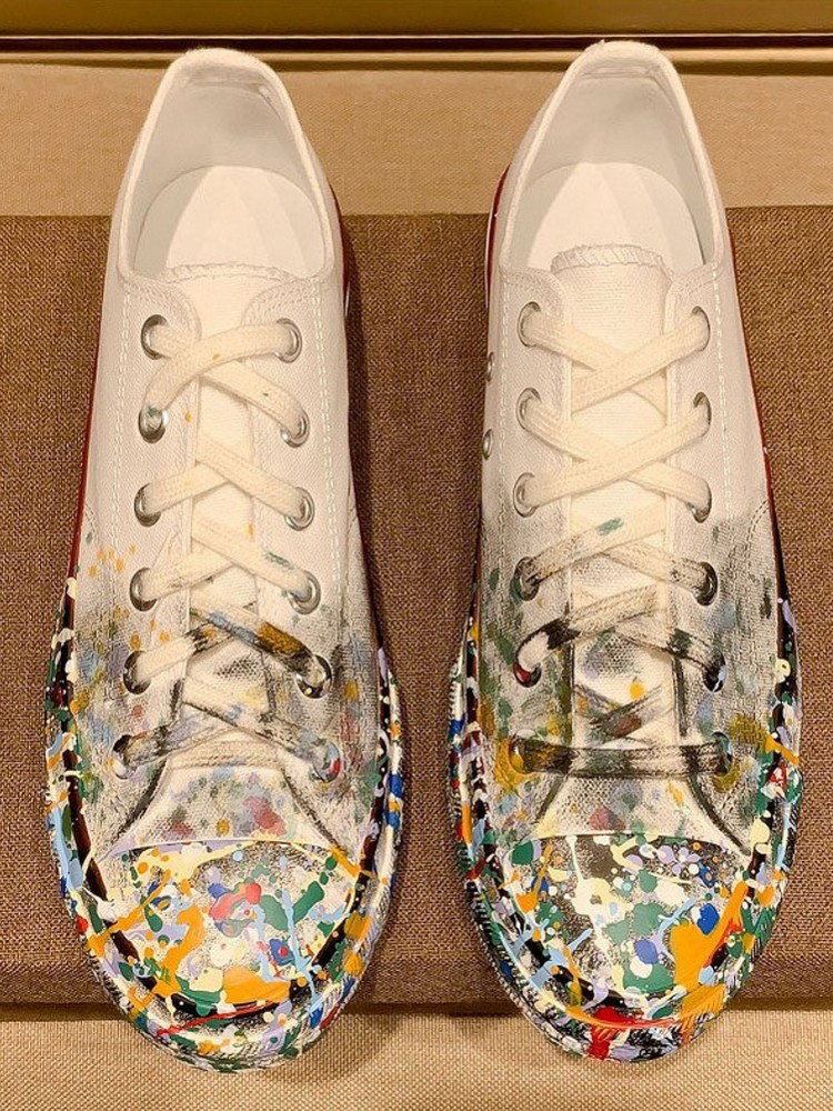 รองเท้าผ้าใบผู้หญิงสีขาวแบบผูก - Street Fashion Ladies บทวิจารณ์และราคา