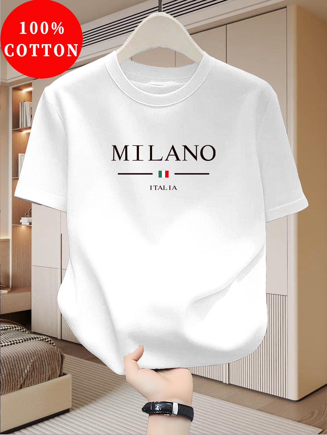 เสื้อยืดลายพิมพ์มิลาน แขนสั้น  - Street Fashion Of Milan บทวิจารณ์และราคา