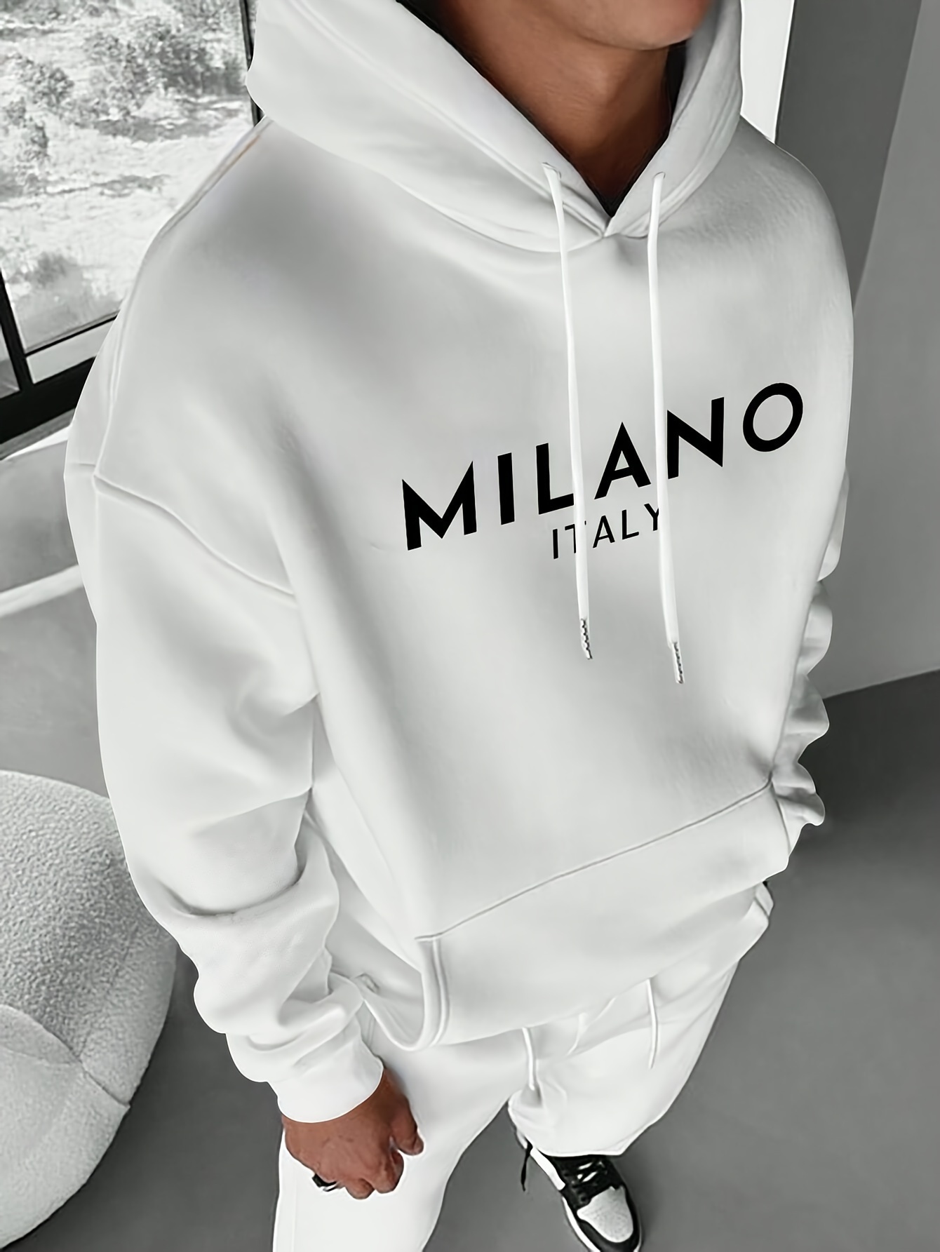 เสื้อฮู้ดดี้ Milan Letter สำหร - Street Fashion Of Milan บทวิจารณ์และราคา