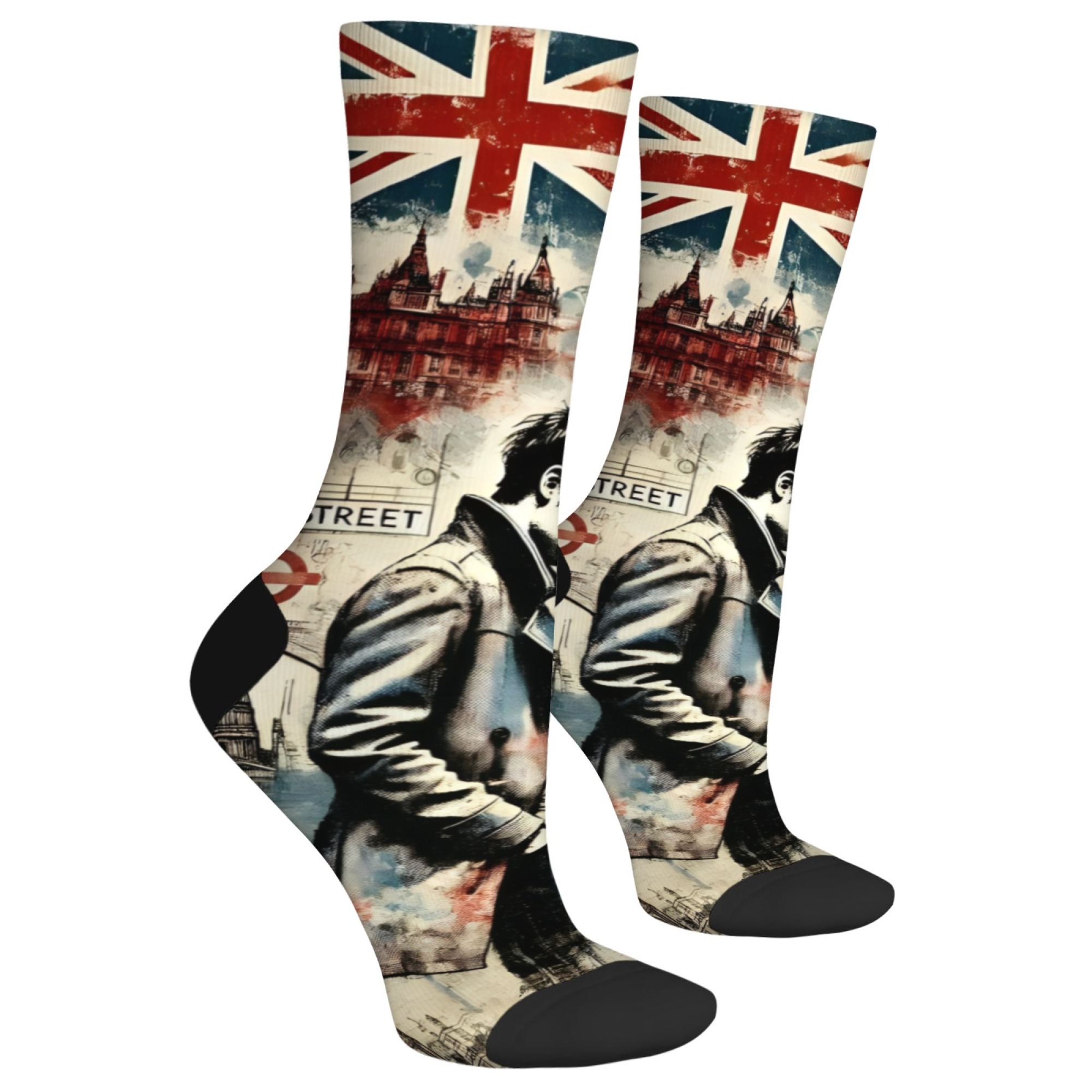 ถุงเท้าผู้ชายลาย London Melanc - Street Fashion London บทวิจารณ์และราคา