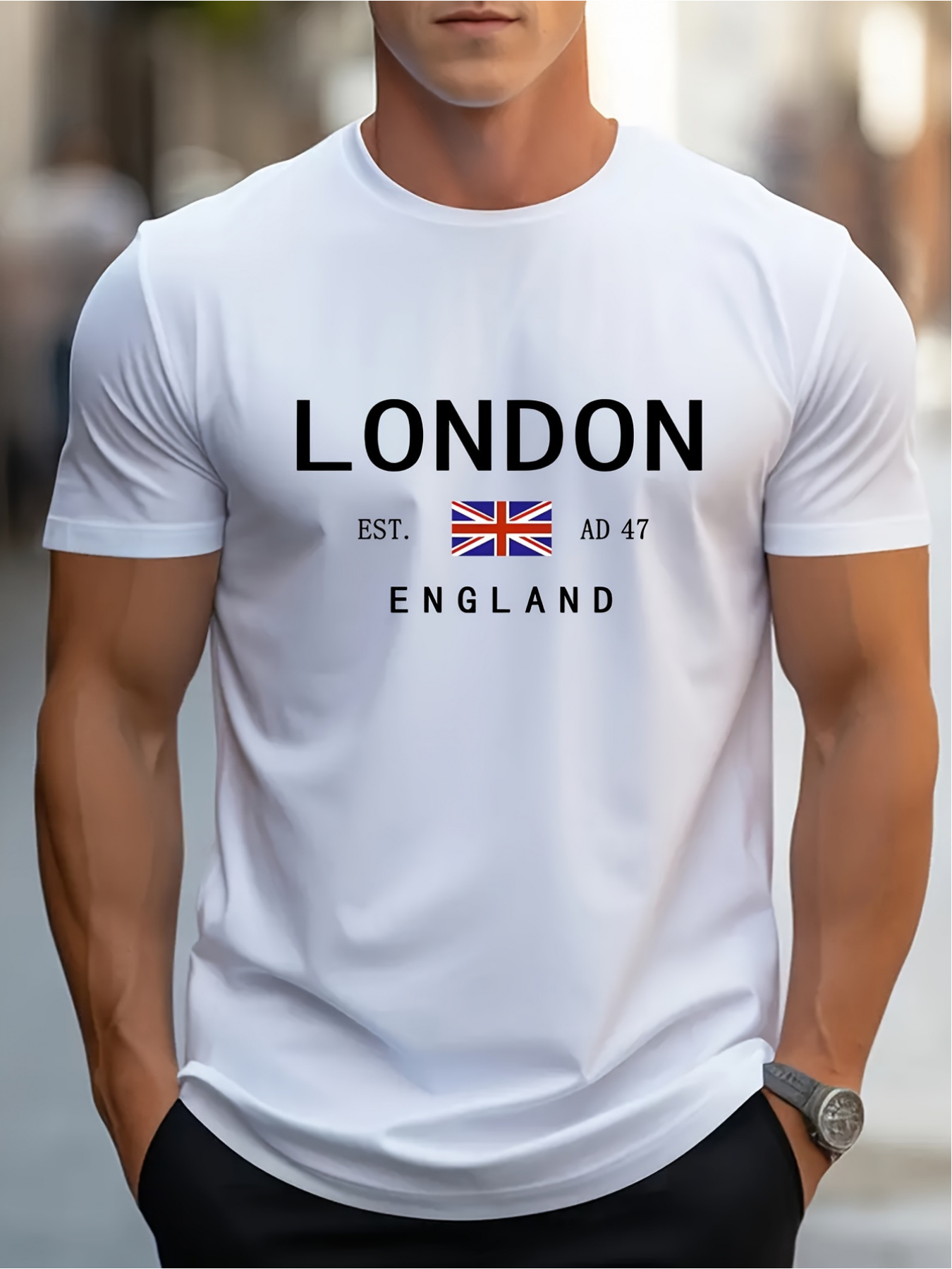 เสื้อยืดพิมพ์ลายลอนดอน อังกฤษ  - Street Fashion London บทวิจารณ์และราคา