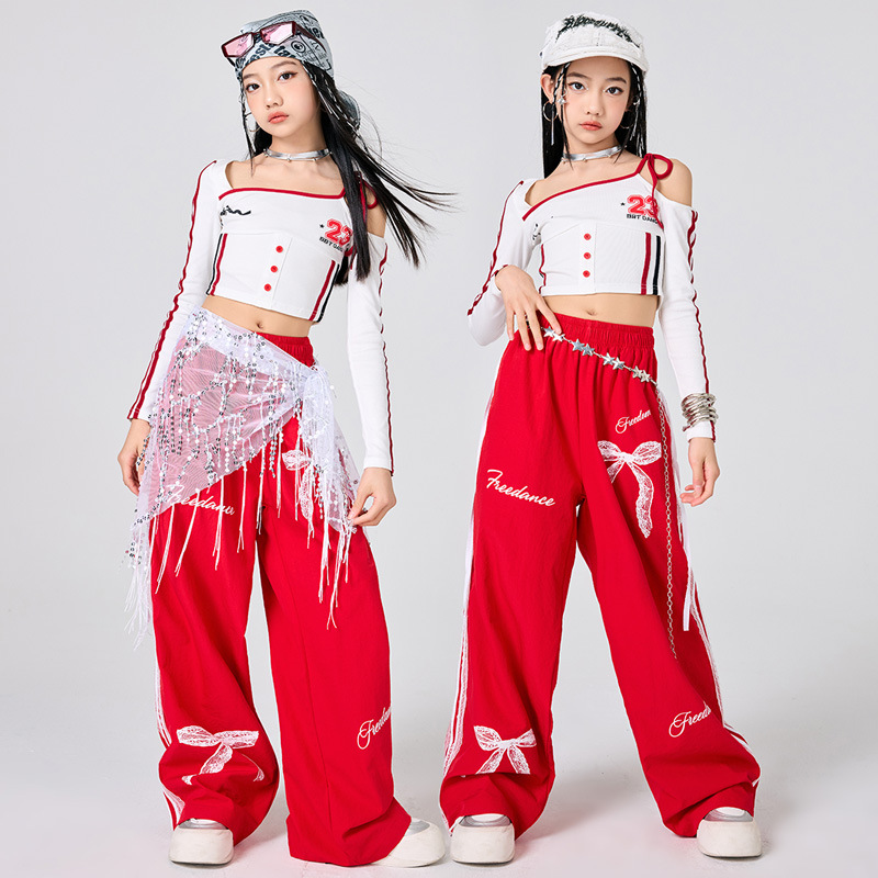 สาว Hip Hop เสื้อผ้าสีขาวกระโป - Street Fashion Outfit Girl บทวิจารณ์และราคา