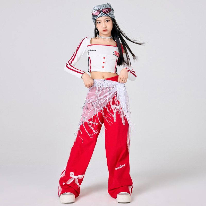 สาว Hip Hop เสื้อผ้าสีขาวกระโป - Street Fashion Outfit Girl บทวิจารณ์และราคา