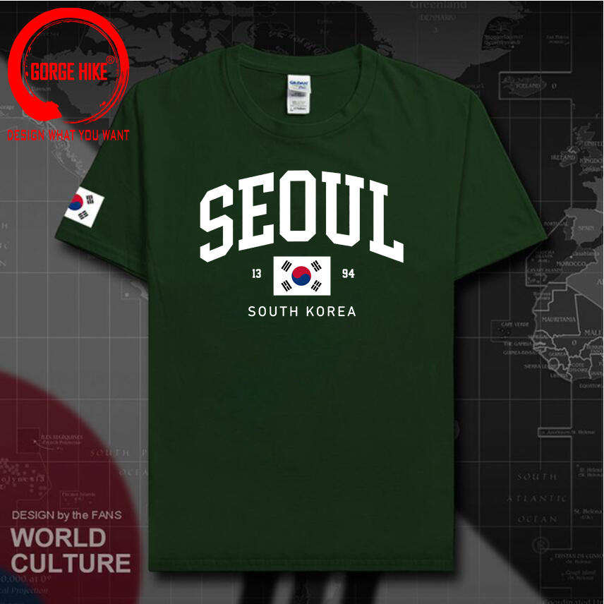 โซล เกาหลีใต้ ธงชาติ เสื้อยืดย - Street Fashion Seoul บทวิจารณ์และราคา