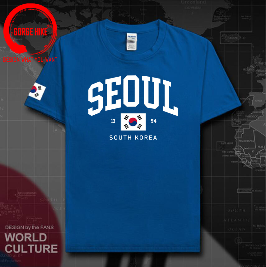 โซล เกาหลีใต้ ธงชาติ เสื้อยืดย - Street Fashion Seoul บทวิจารณ์และราคา