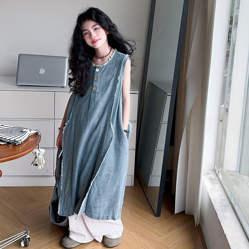 สไตล์หลวมเด็กหรูหราฤดูร้อน DEN - Street Fashion Outfit Girl บทวิจารณ์และราคา