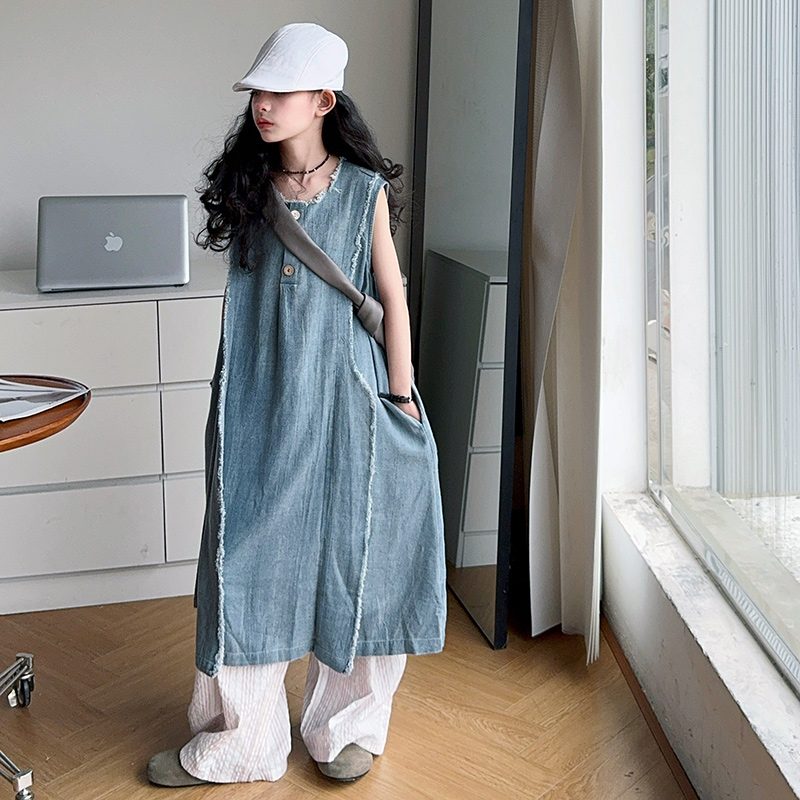 สไตล์หลวมเด็กหรูหราฤดูร้อน DEN - Street Fashion Outfit Girl บทวิจารณ์และราคา