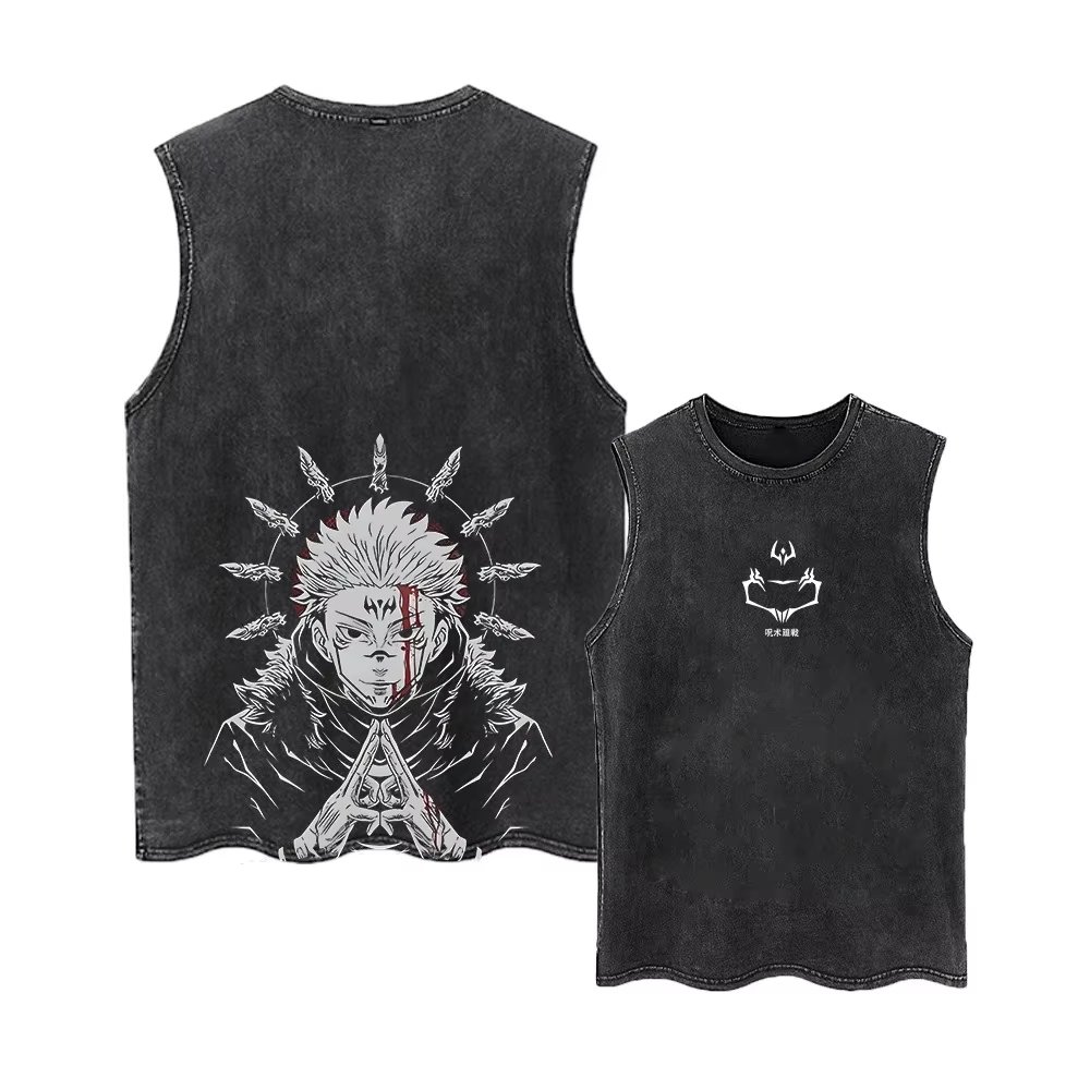 เสื้อกล้ามลายอนิเมะ Jujutsu Ka - Street Fashion Magazine บทวิจารณ์และราคา